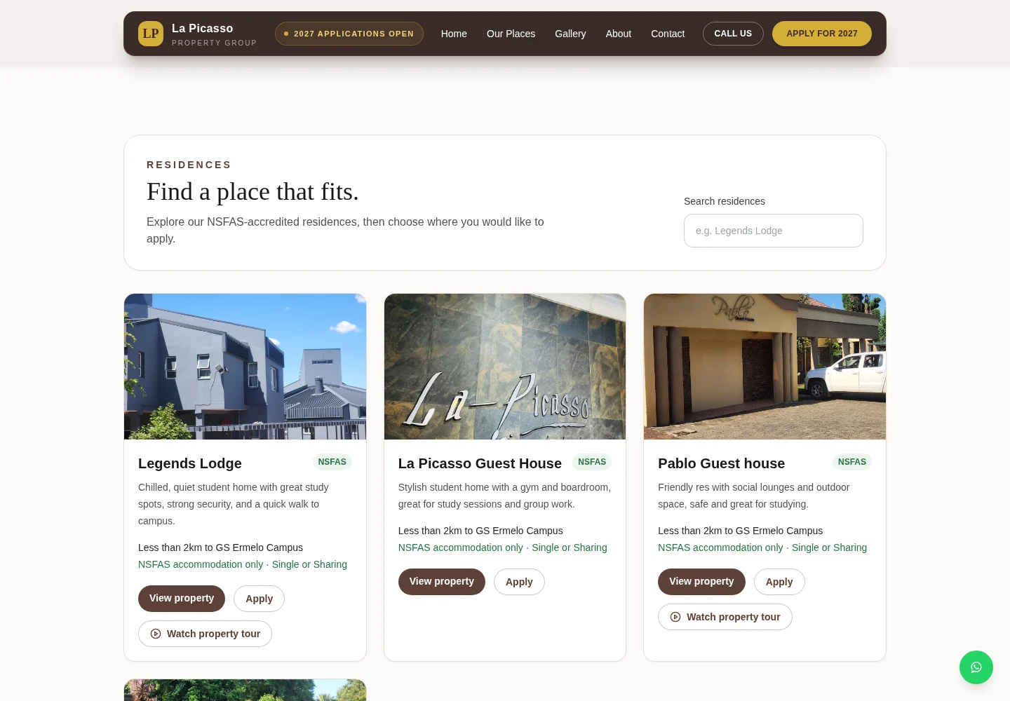La Picasso — Residences screenshot
