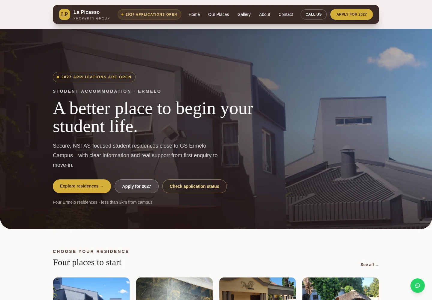 La Picasso — Homepage screenshot
